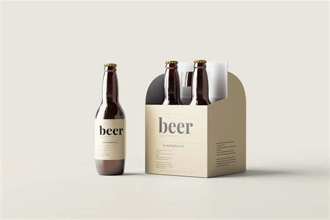 Metallic Box and Glass Bottle Packaging Mockups